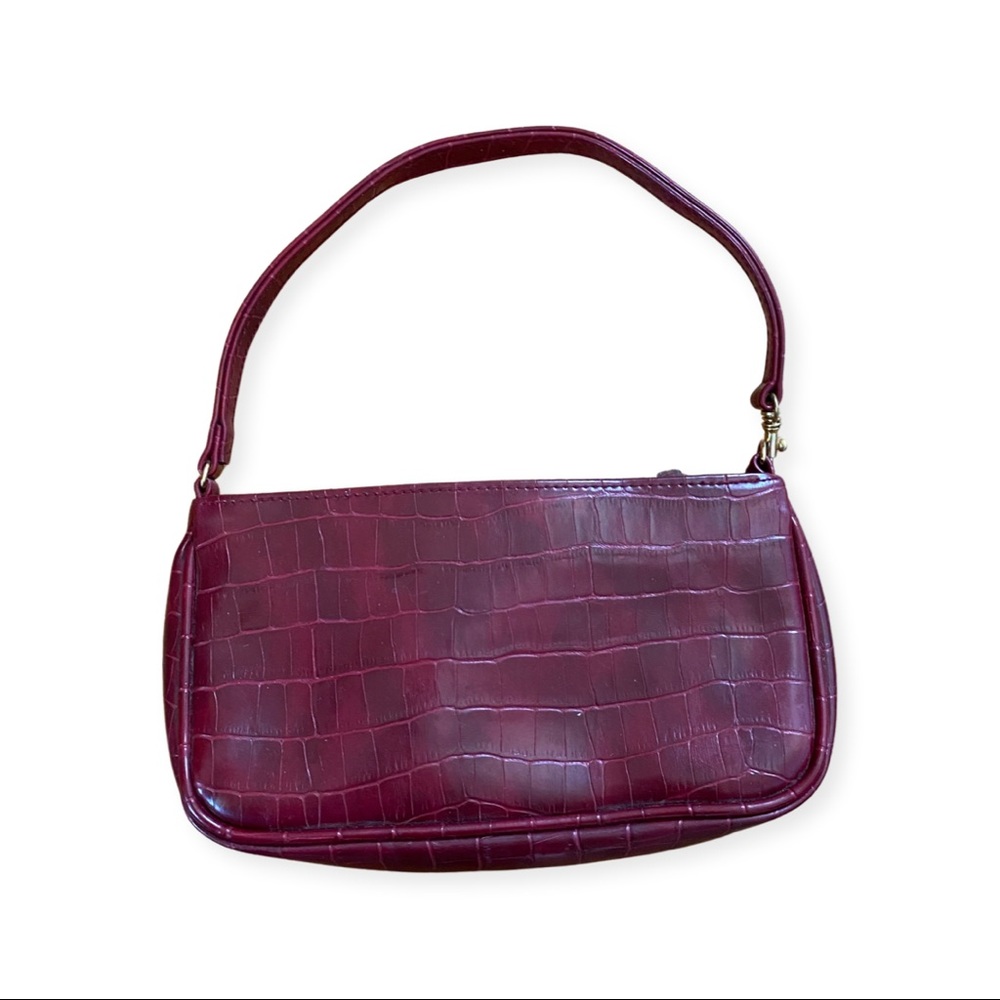 MAROON REPTILE BAG